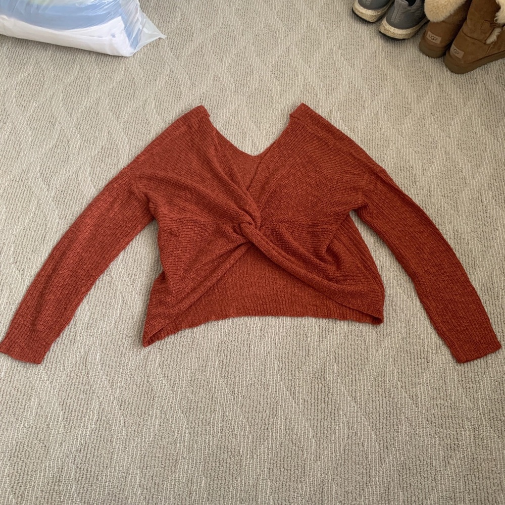 Sweater with back twist!